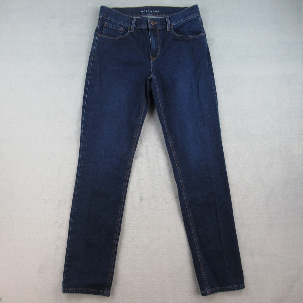 Mott & Bow Slim Straight Jeans Mens 29x32 Dark Wash Indigo Stretch Denim